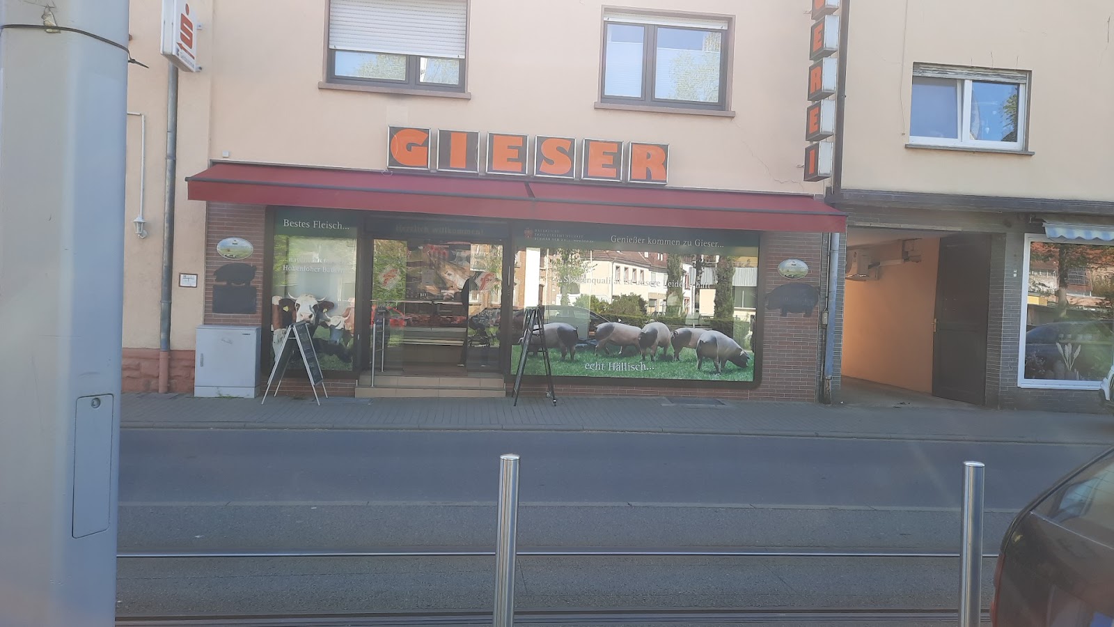 Ladenfassade der Metzgerei Gieser